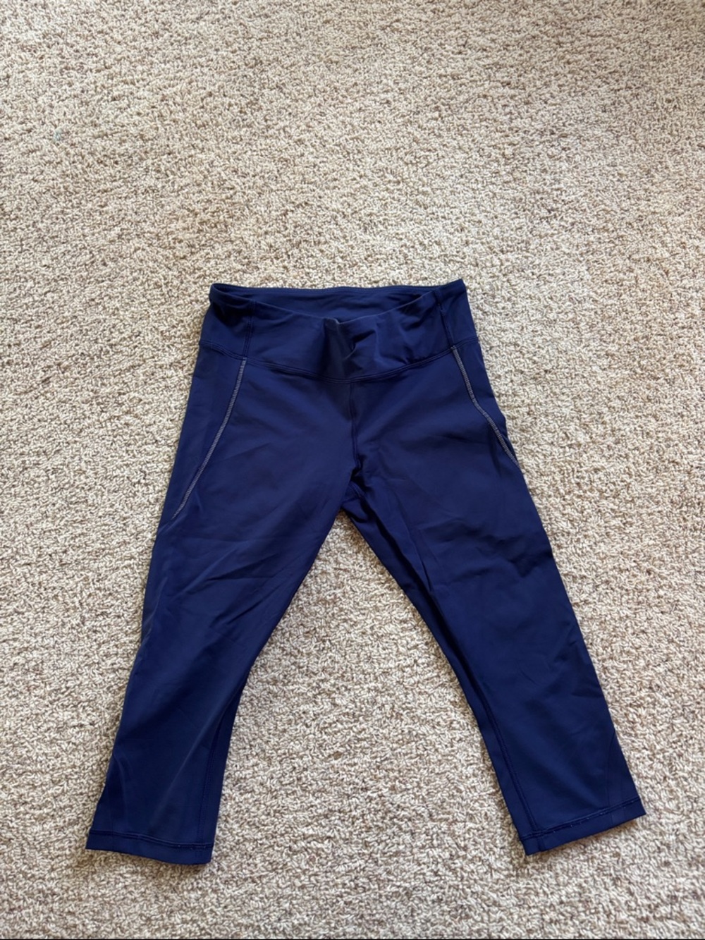 lululemon athletica Kids Navy Cropped Performance Leggings